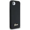 Etui Guess Silicone Script Metal Logo    MagSafe do iPhone 16e / 17e czarny na NearMe.pl
