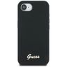 Etui Guess Silicone Script Metal Logo    MagSafe do iPhone 16e / 17e czarny na NearMe.pl