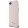 Etui Guess Silicone Script Metal Logo    MagSafe do iPhone 16e / 17e różowy na NearMe.pl