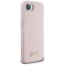 Etui Guess Silicone Script Metal Logo    MagSafe do iPhone 16e / 17e różowy na NearMe.pl