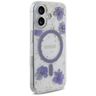 Etui Guess Resin Flowers Glitter MagSafe do iPhone 16 fioletowy na NearMe.pl