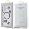Etui Guess Resin Flowers Glitter MagSafe do iPhone 16 fioletowy na NearMe.pl
