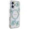 Etui Guess Resin Flowers Glitter MagSafe do iPhone 16 turkusowy na NearMe.pl