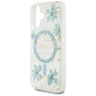 Etui Guess Resin Flowers Glitter MagSafe do iPhone 16 turkusowy na NearMe.pl
