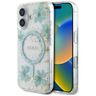 Etui Guess Resin Flowers Glitter MagSafe do iPhone 16 turkusowy na NearMe.pl