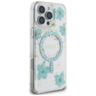 Etui Guess Resin Flowers Glitter MagSafe do iPhone 16 Pro turkusowy na NearMe.pl