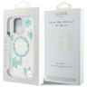 Etui Guess Resin Flowers Glitter MagSafe do iPhone 16 Pro Max turkusowy na NearMe.pl