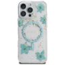 Etui Guess Resin Flowers Glitter MagSafe do iPhone 16 Pro Max turkusowy na NearMe.pl
