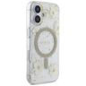 Etui Guess Resin Flowers Glitter MagSafe do iPhone 16 beżowy na NearMe.pl