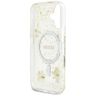 Etui Guess Resin Flowers Glitter MagSafe do iPhone 16 beżowy na NearMe.pl