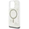 Etui Guess Resin Flowers Glitter MagSafe do iPhone 16 Pro  beżowy na NearMe.pl