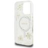 Etui Guess Resin Flowers Glitter MagSafe do iPhone 16 Pro  beżowy na NearMe.pl