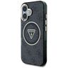 Etui Guess IML Metal Glitter 4G Circle   Triangle MagSafe do iPhone 16 czarny na NearMe.pl