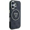 Etui Guess IML Metal Glitter 4G Circle   Triangle MagSafe do iPhone 16 czarny na NearMe.pl