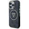 Etui Guess IML Metal Glitter 4G Circle   Triangle MagSafe do iPhone 16 Pro czarny na NearMe.pl
