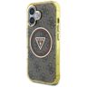 Etui Guess IML Metal Glitter 4G Circle   Triangle MagSafe do iPhone 16 brązowy na NearMe.pl