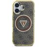 Etui Guess IML Metal Glitter 4G Circle   Triangle MagSafe do iPhone 16 brązowy na NearMe.pl