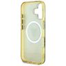 Etui Guess IML Metal Glitter 4G Circle   Triangle MagSafe do iPhone 16 brązowy na NearMe.pl