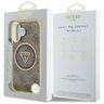Etui Guess IML Metal Glitter 4G Circle   Triangle MagSafe do iPhone 16 brązowy na NearMe.pl