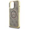 Etui Guess IML Metal Glitter 4G Circle   Triangle MagSafe do iPhone 16 Pro brązowy na NearMe.pl