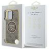 Etui Guess IML Metal Glitter 4G Circle   Triangle MagSafe do iPhone 16 Pro brązowy na NearMe.pl