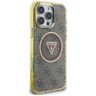 Etui Guess IML Metal Glitter 4G Circle   Triangle MagSafe do iPhone 16 Pro Max brązowy na NearMe.pl