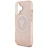 Etui Guess IML Metal Glitter 4G Circle   Triangle MagSafe do iPhone 16 różowy na NearMe.pl