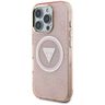 Etui Guess IML Metal Glitter 4G Circle   Triangle MagSafe do iPhone 16 Pro różowy na NearMe.pl