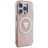 Etui Guess IML Metal Glitter 4G Circle   Triangle MagSafe do iPhone 16 Pro różowy na NearMe.pl