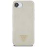 Etui Guess Grained Hot Stamp Peony       Triangle Logo MagSafe do iPhone 16e / 17e beżowy na NearMe.pl