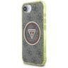Etui Guess IML Metal Glitter 4G Circle   Triangle MagSafe do iPhone 16e / 17e brązowy na NearMe.pl