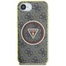 Etui Guess IML Metal Glitter 4G Circle   Triangle MagSafe do iPhone 16e / 17e brązowy na NearMe.pl
