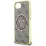 Etui Guess IML Metal Glitter 4G Circle   Triangle MagSafe do iPhone 16e / 17e brązowy na NearMe.pl