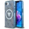 Etui Guess IML Metal Glitter 4G Circle   Triangle MagSafe do iPhone 16e / 17e niebieski na NearMe.pl
