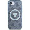 Etui Guess IML Metal Glitter 4G Circle   Triangle MagSafe do iPhone 16e / 17e niebieski na NearMe.pl