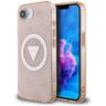 Etui Guess IML Metal Glitter 4G Circle   Triangle MagSafe do iPhone 16e / 17e różowy na NearMe.pl