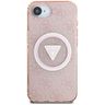Etui Guess IML Metal Glitter 4G Circle   Triangle MagSafe do iPhone 16e / 17e różowy na NearMe.pl