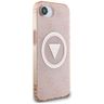 Etui Guess IML Metal Glitter 4G Circle   Triangle MagSafe do iPhone 16e / 17e różowy na NearMe.pl