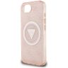 Etui Guess IML Metal Glitter 4G Circle   Triangle MagSafe do iPhone 16e / 17e różowy na NearMe.pl