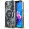 Etui Guess IML Metal Glitter Flowers     Triangle MagSafe do iPhone 16e / 17e czarny na NearMe.pl