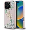 Etui Guess Grained Roses Big 4G logo do  iPhone 16 Pro Max różowy na NearMe.pl