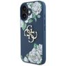Etui Guess Grained Roses Big 4G logo do  iPhone 16 niebieski na NearMe.pl