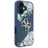 Etui Guess Grained Roses Big 4G logo do  iPhone 16 niebieski na NearMe.pl