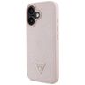 Etui Guess Grained Hot Stamp Peony       Triangle Logo MagSafe do iPhone 16 różowy na NearMe.pl