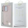 Etui Guess Grained Hot Stamp Peony       Triangle Logo MagSafe do iPhone 16 Pro różowy na NearMe.pl