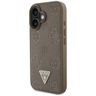 Etui Guess Grained Hot Stamp Peony       Triangle Logo MagSafe do iPhone 16 brązowy na NearMe.pl