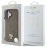 Etui Guess Grained Hot Stamp Peony       Triangle Logo MagSafe do iPhone 16 brązowy na NearMe.pl