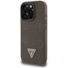 Etui Guess Grained Hot Stamp Peony       Triangle Logo MagSafe do iPhone 16 Pro brązowy na NearMe.pl