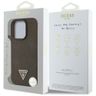 Etui Guess Grained Hot Stamp Peony       Triangle Logo MagSafe do iPhone 16 Pro brązowy na NearMe.pl