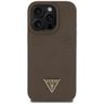 Etui Guess Grained Hot Stamp Peony       Triangle Logo MagSafe do iPhone 16 Pro brązowy na NearMe.pl
